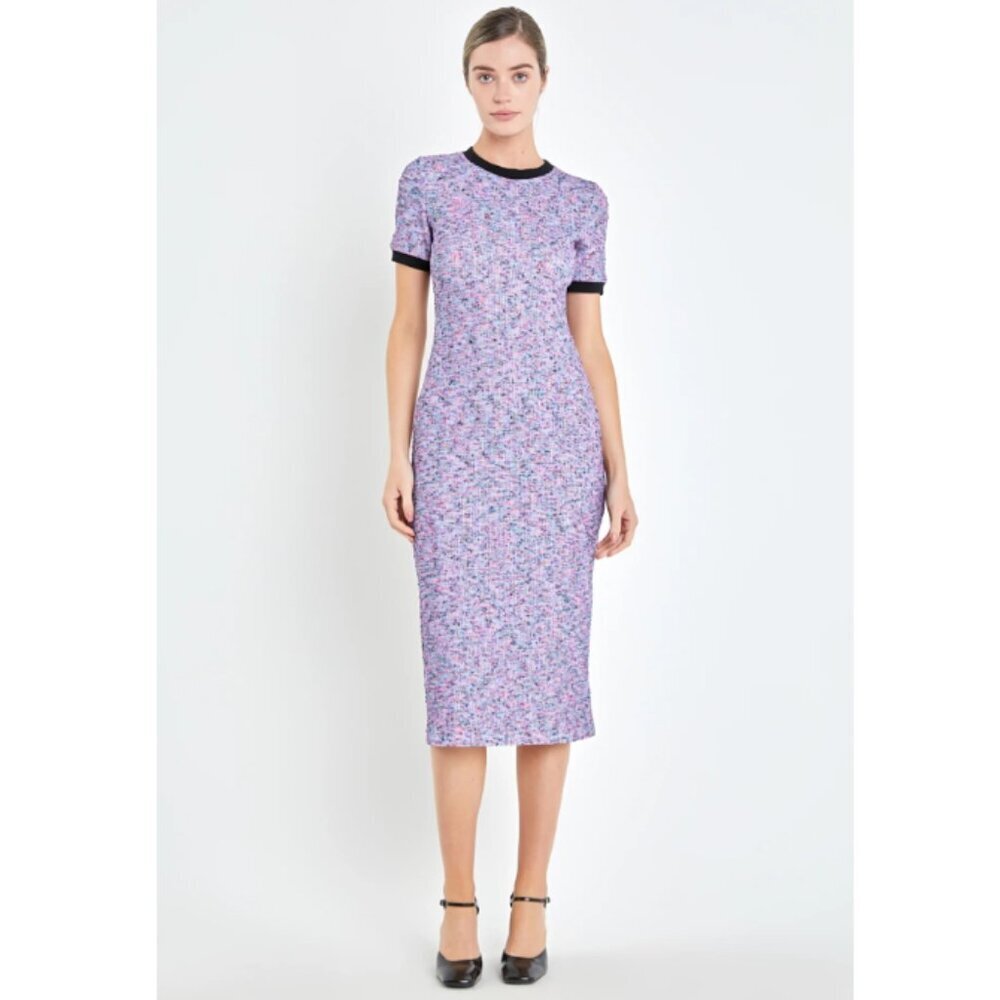 English Factory Rainbow Hue Knit Pull On Midi Dress NWT XS